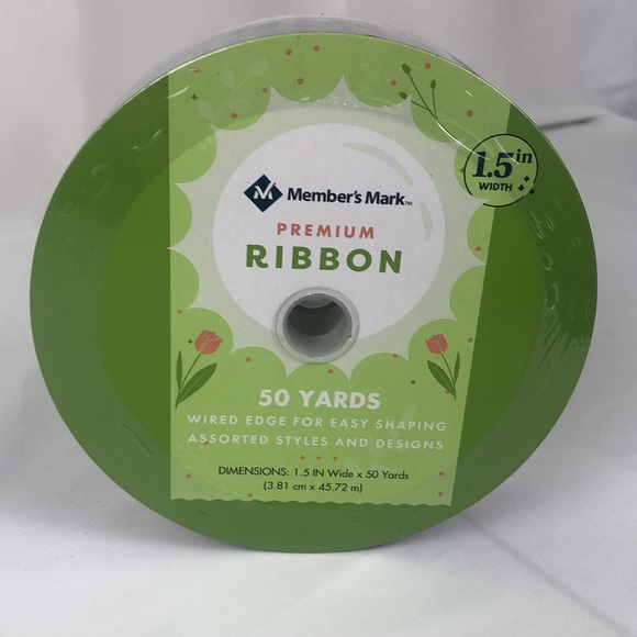 Member’s Mark Premium Wired Ribbon black and white - Picture 2 of 3